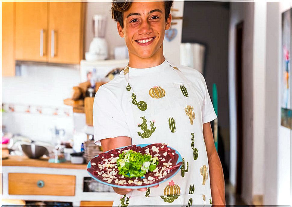 Cooking with teenagers