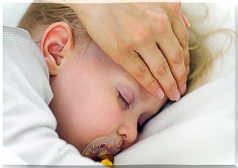 Fever in children appears very frequently.