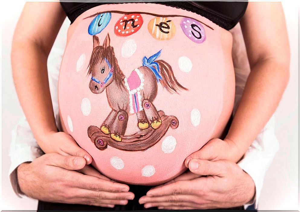 Painted belly pregnancy bellypainting