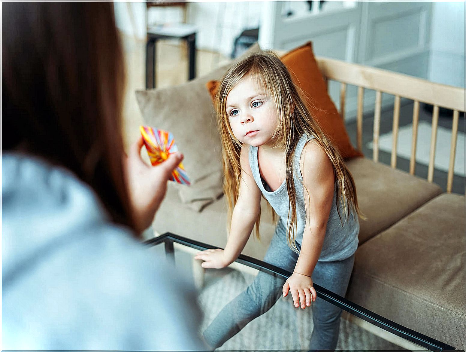 Girl with autism doing some activities to work on the theory of mind.